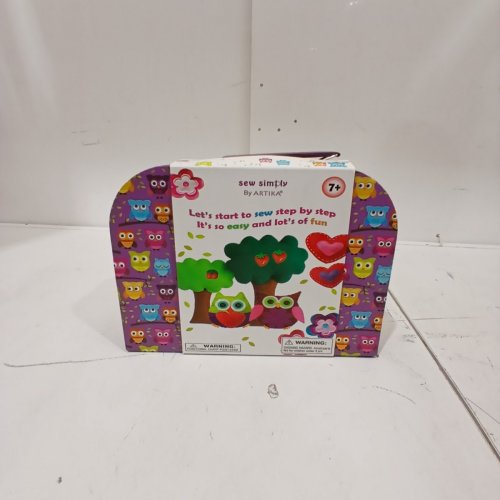 SEW SIMPLY BY ARTIKA OWL THEMED SEWING KIT WITH BOOKLET - PURPLE image 2