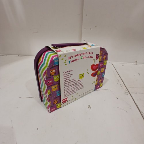 SEW SIMPLY BY ARTIKA OWL THEMED SEWING KIT WITH BOOKLET - PURPLE image 3