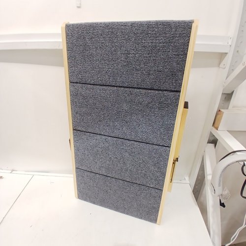 4-STEP DOG STAIRS - 25" X 18.5" X 19" - 150LB CAPACITY - GREY/WOOD (MODEL: ZD-25DOG06) image 2