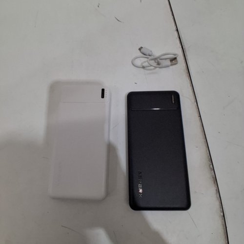 2PK ASPERX 10000MAH USB C OUTPUT POWER BANK - BLACK/ WHITE (MODEL:‎HYG003) image 3