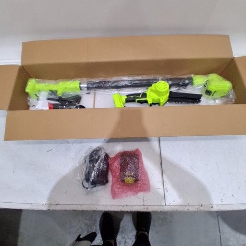 STEELITE 2-IN-1 BRUSHLESS LITHIUM-ION POLE SAW & 6" ELECTRIC MINI CHAINSAW- 20V - LIME GREEN (MODEL: DG130-1) image 4