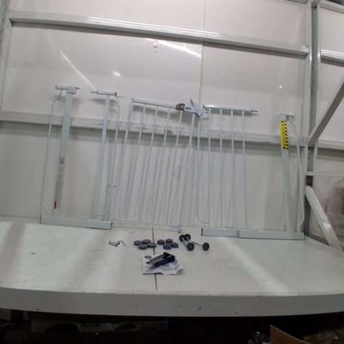 REGALO EASY STEP EXTRA WIDE METAL SAFETY GATE - 30" X 29"- 49" - WHITE (MODEL: 1164EWDS) image 2