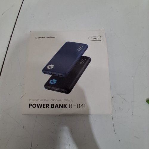 2PK INIU POWERPAW SLIM POWER BANK WITH FLASHLIGHT - 10000MAH - BLACK/NAVY BLUE (MODEL: ‎BI-B41) image 4