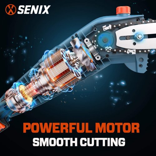 SENIX ELECTRIC POLE SAW - 120 V - 8.5A - BLUE / ORANGE (MODEL: CSPE8.5-M) image 4
