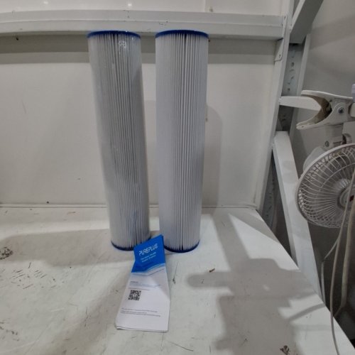 2PK PUREPLUS PLEATED SEDIMENT WATER FILTER CARTRIDGES - 20" X 4.5" - 20 MICRON (MODEL: PPL20BB) image 2