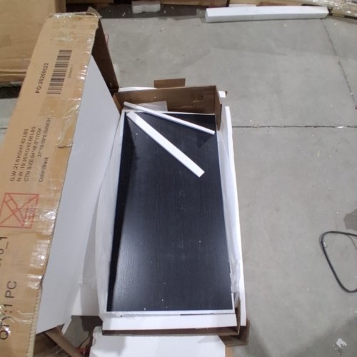 3 SHELF BOOKCASE WITH DOOR FOR HALLWAY / ENTRYWAY - BLACK (MODEL:DJ504676_1) image 3