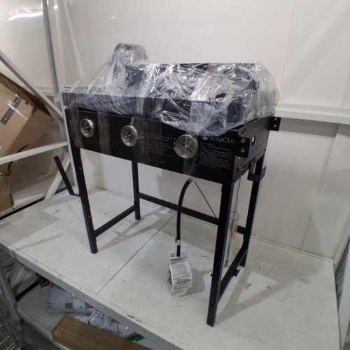 KINGCHII 3-BURNER OUTDOOR GAS GRILL - 51" X 22.5" X 35" - BLACK (MODEL: KC1995D3) image 2