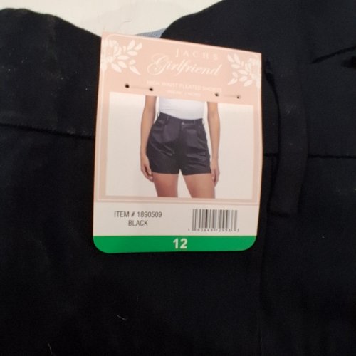 WOMEN'S JACHS GIRLFRIEND HIGH WAIST PLEATED SHORTS - 12 - BLACK (STYLE: 1890509) image 3