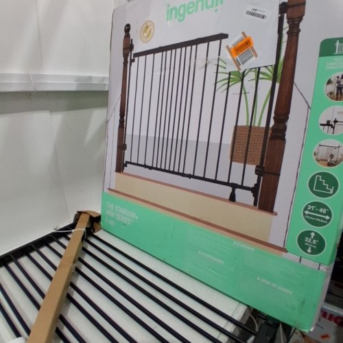 INGENUITY THE STARIWAY+ 46W SERIES PET/BABY GATE - 32.5" X 31"-46" - BLACK (MODEL: 17171) image 3