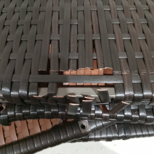 4PC COSTWAY OUTDOOR WICKER RATTAN PATIO FURNITURE SET - 2 CHAIRS, SOFA, & COFFEE TABLE - DARK BROWN W/ TURQUOISE CUSHIONS (MODEL: HW75200TU) image 9
