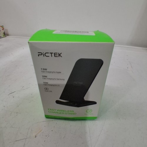 PICTEK FAST WIRELESS CHARGER STAND - 7.5W / 10W / 15W - BLACK (MODEL:PA082B) image 3