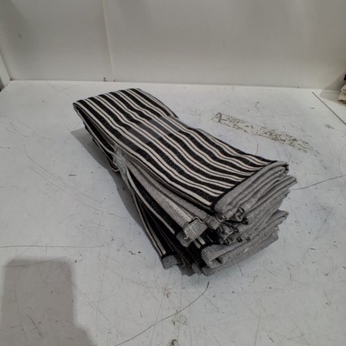 6PK MADE IN PORTUGAL KITCHEN TOWELS - 20" X 28" - BLACK / WHITE (MODEL: 3400770) image 3