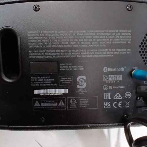MARSHALL PORTABLE BLUETOOTH SPEAKER - BLACK (MODEL: KILBURN II) image 3