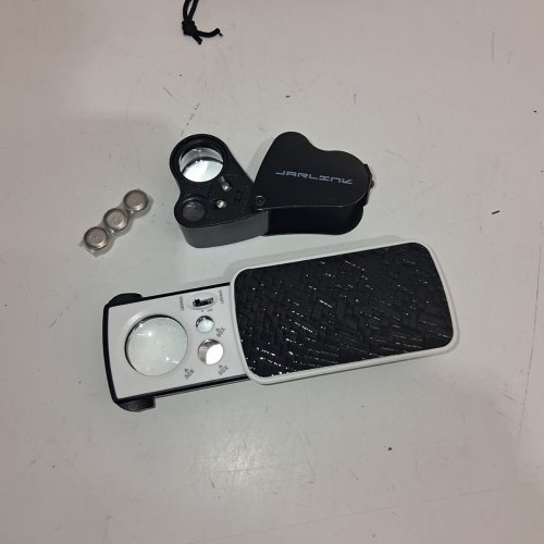 2PC JARLINK FOLDABLE JEWELERS LOUPE - 30X/60X/90X MAGNIFICATION - WHITE/BLACK (MODEL: OP781D) image 3