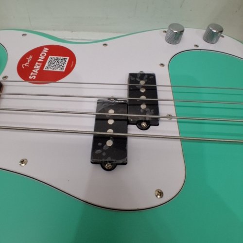 FENDER SQUIER DEBUT COLLECTION NARROW TALL FRET PRECISION BASS GUITAR - 34" - SEAFOAM GREEN/WHITE (MODEL: 0379700549) image 6