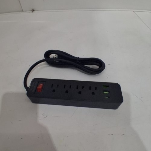POWER STRIP - 10A - 110 V- WITH USB-A AND USB-C SOCKETS - BLACK (MODEL: M24U) image 3