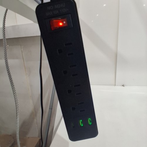 POWER STRIP - 10A - 110 V- WITH USB-A AND USB-C SOCKETS - BLACK (MODEL: M24U) image 4