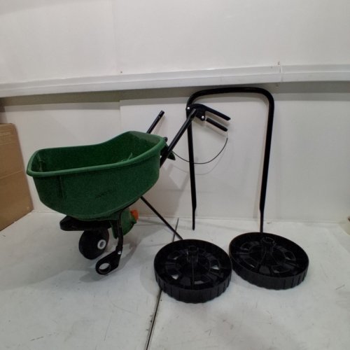 SCOTTS TURF BUILDER EDGEGUARD MINI BROADCAST SPREADER - 5000SQFT - GREEN (MODEL: 76121) image 2