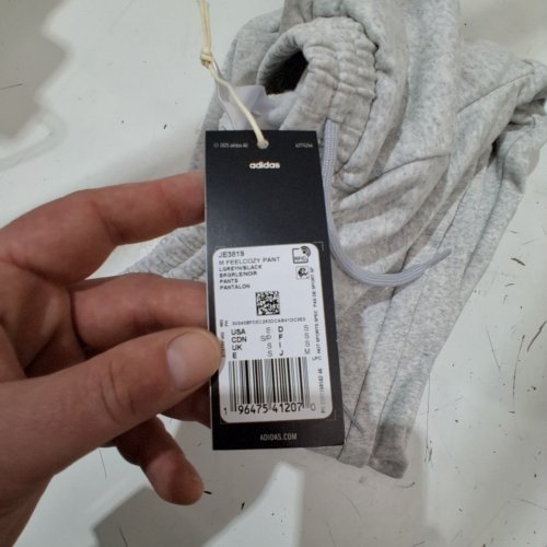 MEN'S ADIDAS FEEL COZY JOGGER PANTS - SMALL - GREY - (STTYLE: JE3819) image 2