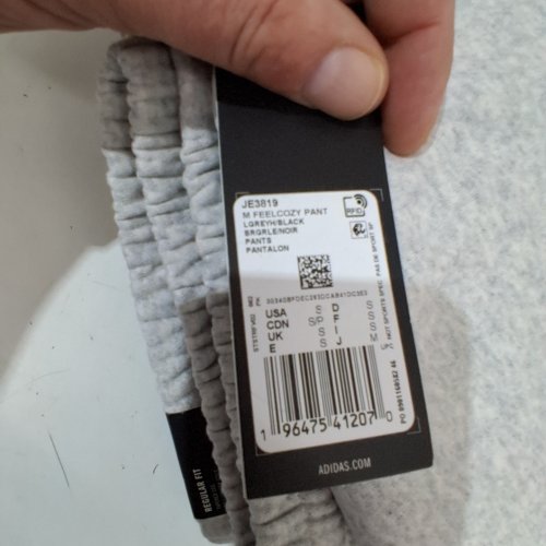 MEN'S ADIDAS FEEL COZY JOGGER PANTS - SMALL - GREY - (STTYLE: JE3819) image 3