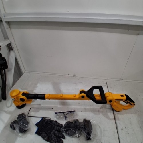 **TOOL ONLY** LIGHTWEIGHT BRUSHLESS CORDLESS ELECTRIC STRING TRIMMER/EDGER WITH REAR WHEEL & 4 SPOOL LINES - 7.5" CUTTING WIDTH - COMPATIBLE WITH DEWALT 20V MAX BATTERY - YELLOW/BLACK image 7