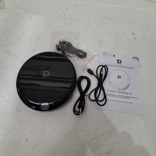 PORTABLE CD PLAYER WITH 60 SECOND ANTI SKIP - BLACK (MODEL: DP-PCD-001) image 3