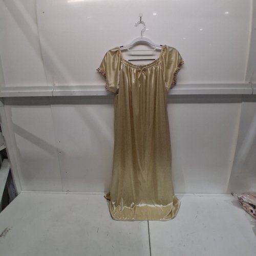 WOMENS ELEGANT POLYESTER SLEEPWEAR NIGHT GOWN - MEDIUM - GOLD image 2