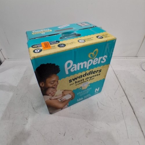 136PK PAMPERS SWADDLERS DISPOSABLE BABY DIAPERS - NEWBORN SIZE image 2