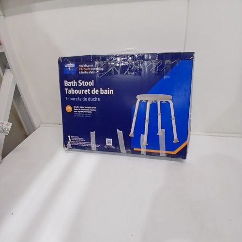 MEDLINE GUARDIAN NON-SLIP SHOWER/BATH STOOL WITH ADJUSTABLE HEIGHT - 13.5" - 20.5" - 300LB MAX CAPACITY - GREY (MODEL: G2-300KRX1) image 3