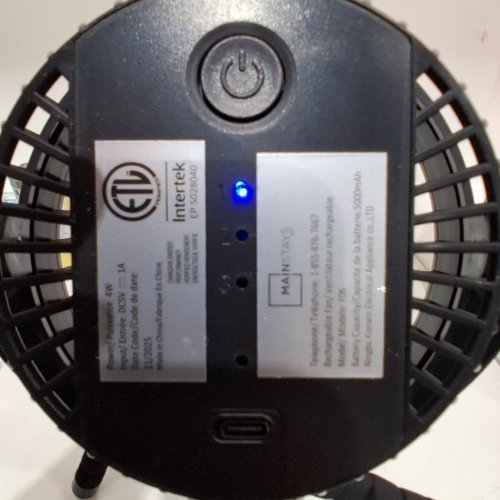MAINSTAYS RECHARGEABLE FLEXIBLE TRIPOD FAN - BLACK (MODEL: F06) image 2
