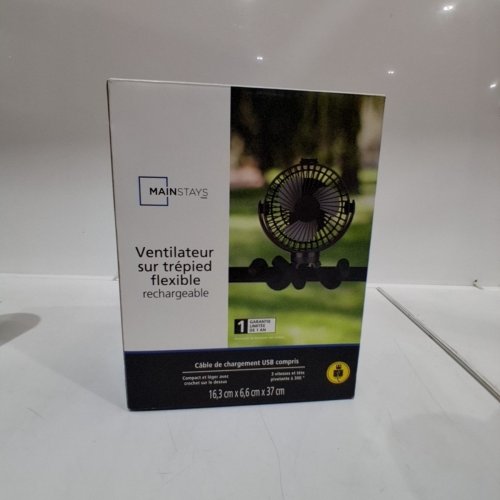 MAINSTAYS RECHARGEABLE FLEXIBLE TRIPOD FAN - BLACK (MODEL: F06) image 4
