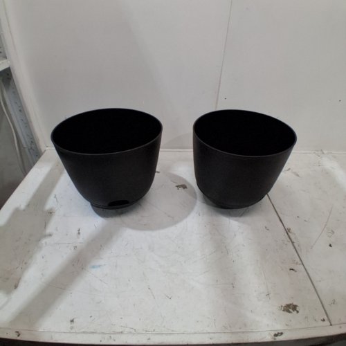 2PK ROOM ESSENTIALS INDOOR/OUTDOOR SELF WATERING PLASTIC PLANTER POT - 12" - GREEN image 2