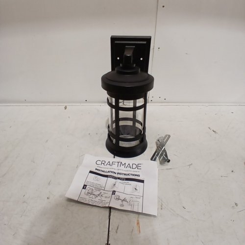 CRAFTMADE OUTDDOR WALL MOUNTED RESILIENCE LANTERN, 15" - BLACK (MODEL: ZA2314-TB) image 2