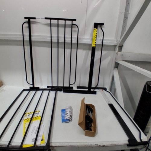 REGALO EASY STEP EXTRA WIDE METAL SAFETY GATE - 30" X 29" - 49" - BLACK (MODEL: 1164EBDS) image 2