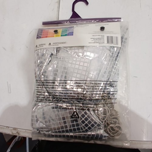 4PC WOMEN'S PARTYHOLIC 70FTS DISCO COSTUME - MEDIUM (8-10) - SILVER image 3