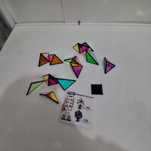 TOSY MAGNET PYRAMID - 1 CUBE TRANSFORMS INTO 1 BILLION SHAPES - BLACK image 2