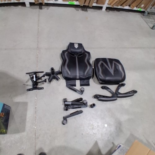 VONESSE GAMING CHAIR WITH FOOTREST AND RECLINING FUNCTION MASSAGE FUNCTION ON THE LUMBAR PILLOW ERGONOMIC DESIGN GRAY image 2