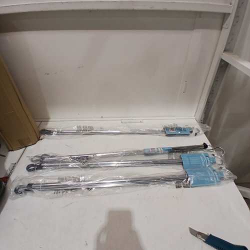 4PK WHITMOR DOUBLE CLOSET ROD - ADDS 30" - CHROME/BLACK - (MODEL: 6021-378) image 3