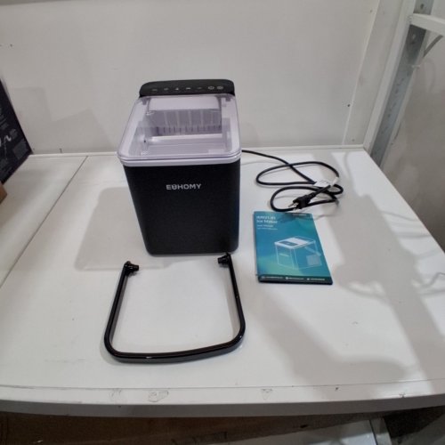 EUHOMY COUNTERTOP ICE MAKER WITH ICE SCOOP AND BASKET - MAKES 26.5LB / DAY - BLACK (MODEL: IM021-B1) image 3