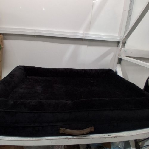 ORTHOPEDIC DOG SOFA BED CUSHION WITH COVER - 44" X 28" - BLACK image 2