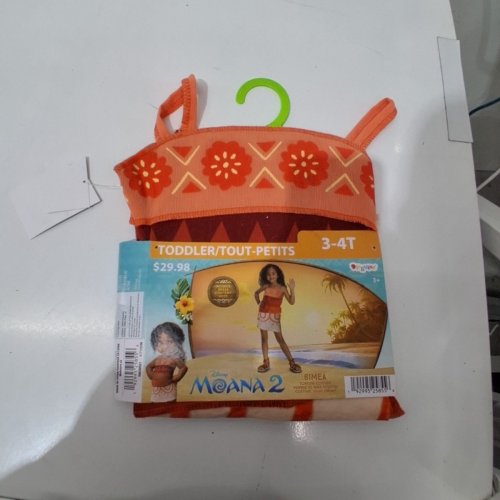TODDLER DISGUISE MOANA 2 SIMEA COSTUME - 3T-4T- ORANGE (STYLE: 171089S) image 2