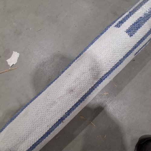 THRESHOLD BROKEN STRIPED WOVEN AREA RUG- 5FT X 7FT - CREAM/BLUE (MODEL: 066 04 7700) image 3