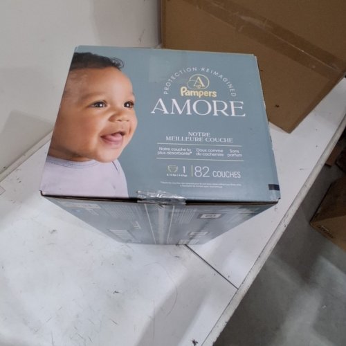 82PK PAMPERS AMORE MOST ABSORBENT AND BEST DIAPER - SIZE 1 - WHITE (UPC: 03077224453) image 2