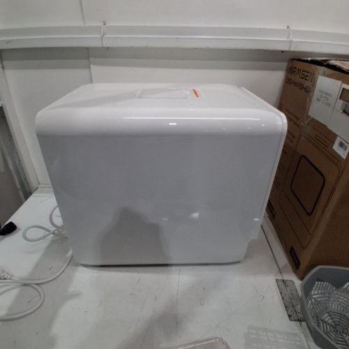 AIRMSEN PORTABLE COUNTERTOP MINI DISHWASHER WITH 5L BUILT-IN WATER TANK - 9 PROGRAMS, 14.6"X 17.8"X 20.1", SELF-CLEANING WASHING, 24H DELAY START AND ENERGY-SAVING - WHITE (MODEL: ZMW-DUHC01) image 6