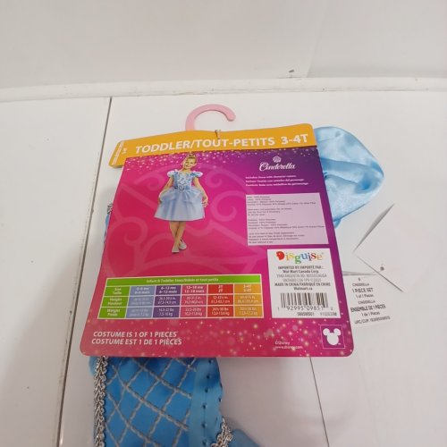2PC TODDLER GIRLS DISGUISE DISNEY CINDERELLA COSTUME - 2T - BLUE image 2