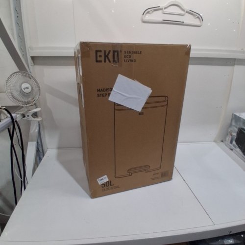 EKO MADISON SERIES STEP TRASH CAN WITH INNER LINER - 50L - BRUSHED STAINLESS STEEL (MODEL:‎EK9361MT-50L) image 5