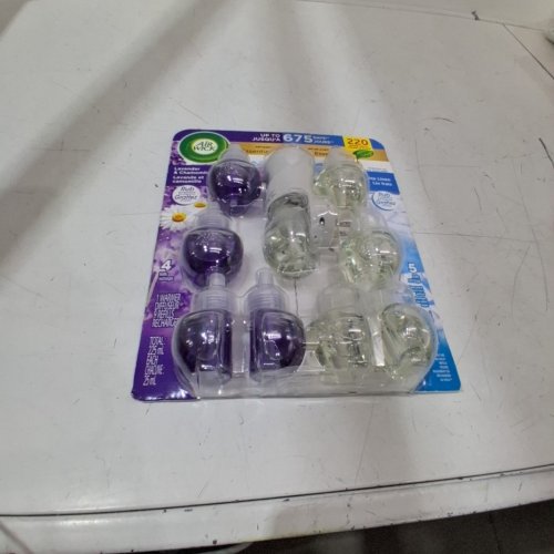 10PC AIRWICK ESSENTIAL OILS AIR FRESHENER UNIT WITH REFILLS - LAVENDER & CHAMOMILE / CRISP LINEN image 3