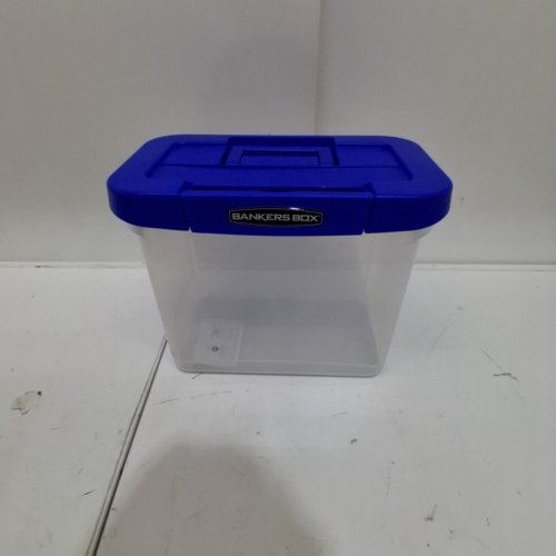 FELLOWES BANKERS BOX HEAVY DUTY PORTABLE PLASTIC FILE BOX LETTER SIZE (MODEL: 0086304) image 2