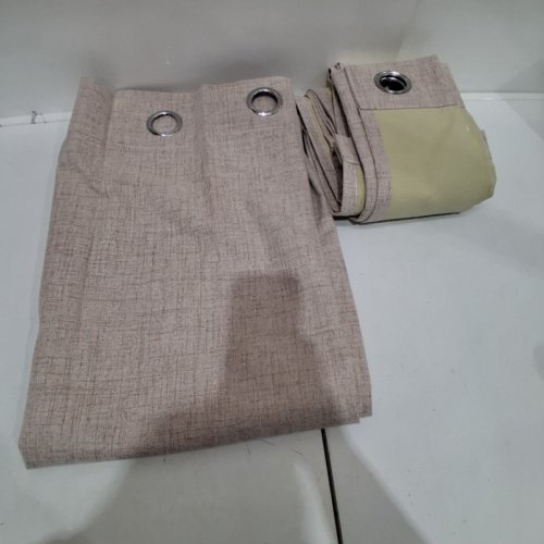(2 PANEL) GROMMET CURTAIN PANELS - 39.5" X 51.5" - BEIGE image 2
