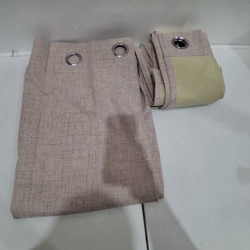 (2 PANEL) GROMMET CURTAIN PANELS - 39.5" X 51.5" - BEIGE image 3